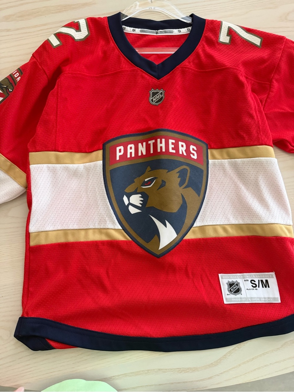 NHL Florida Panthers Red, Gold & White Kids Hockey Jersey
